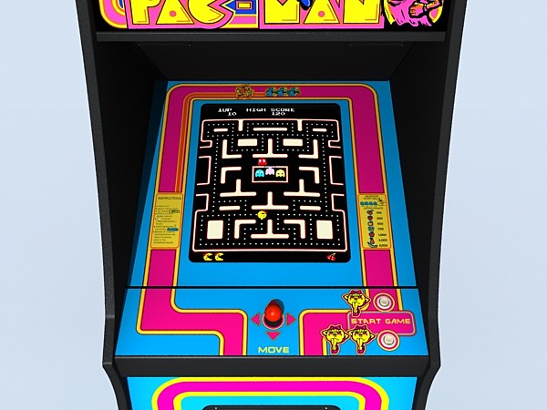 3d ms pac-man arcade - ms pac-man arcade by monkeyodoom